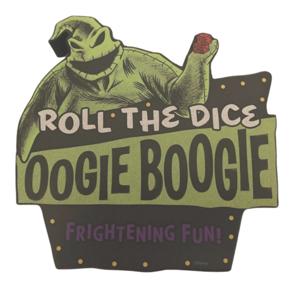 Nightmare Before Christmas "ROLL THE DICE OOGIE BOOGIE Frightening Fun!" Plaque